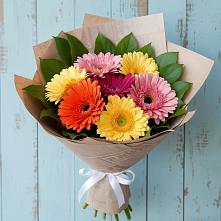 Букет яркий день в Новые Дома Букет цветов из:  Герберы в Новые Дома