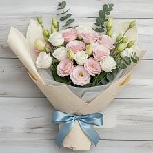 Букет шампанское в Новые Дома Букет цветов из:  Лизиантусы в Новые Дома