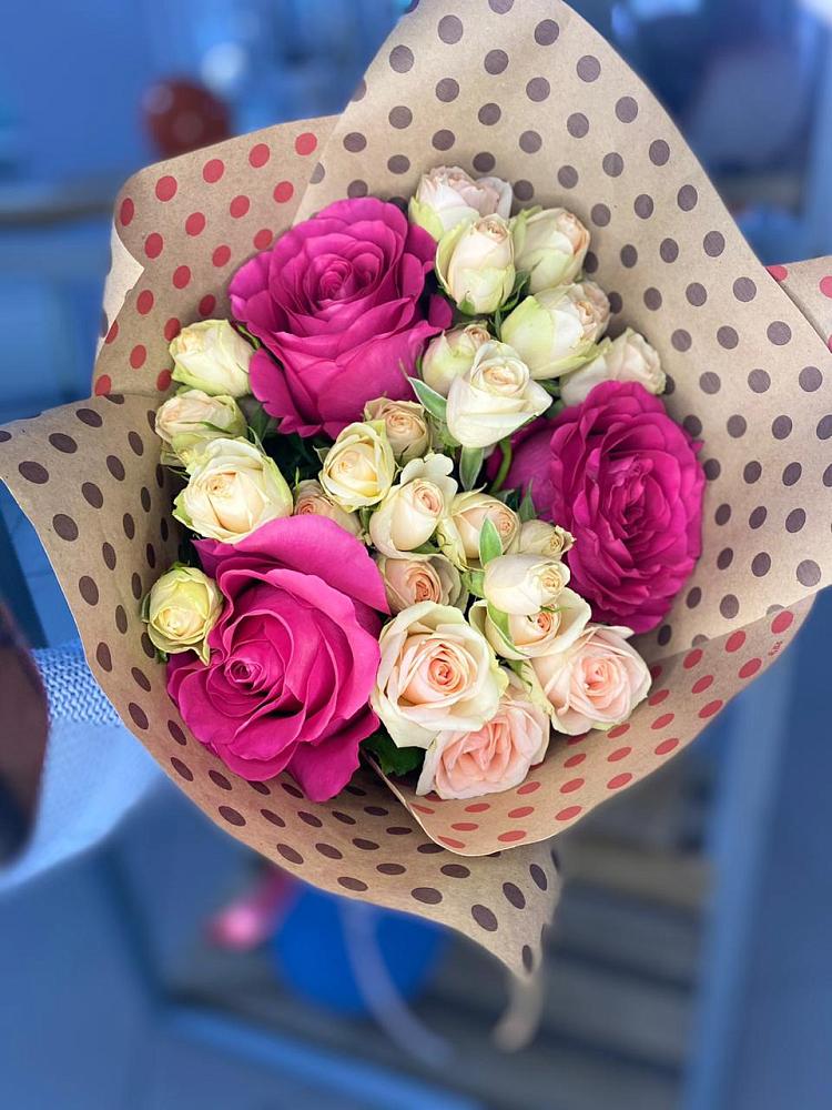 Букет ласковый взгляд в Новые Дома Букет цветов из: Розы в Новые Дома