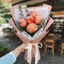 Букет персиковый аромат в Новые Дома Букет цветов из:  Розы в Новые Дома