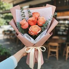Букет персиковый аромат в Новые Дома Букет цветов из:  Розы в Новые Дома