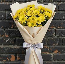 Букет Желтое настроение в Новые Дома Букет цветов из:  Хризантемы в Новые Дома