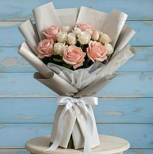 Букет Нежное облако в Новые Дома Букет цветов из:  Розы в Новые Дома