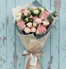 Букет нежный и розовый в Новые Дома Букет цветов из:  Розы в Новые Дома