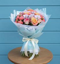 Букет цветов из:  Хризантемы и Розы в Новые Дома