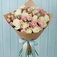 Букет романтичный подарок в Новые Дома Букет цветов из:  Розы в Новые Дома